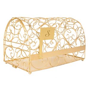 Cathy's Concepts Monogram Gold-Tone Mailbox Card Holder