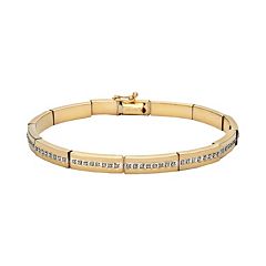 Diamond Fascination 14k Gold Bar-Link Bracelet by