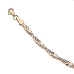 Diamond Fascination 14k Gold Diamond Accent X Link Bracelet by