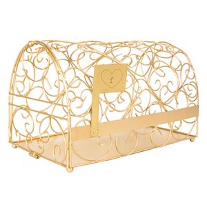 Cathy's Concepts Monogram Heart Gold-Tone Mailbox Card Holder