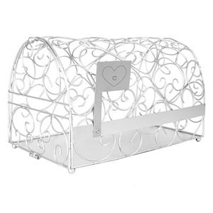 Cathy's Concepts Monogram Heart Silver-Tone Mailbox Card Holder