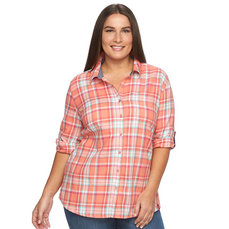 kohls plaid shirt dress