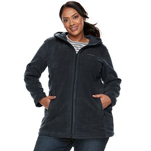 Plus Size Columbia Three Lakes Hooded Long Fleece Jacket