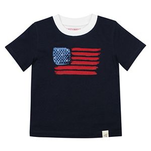 Baby Boy Burt's Bees Baby Organic American Flag Tee