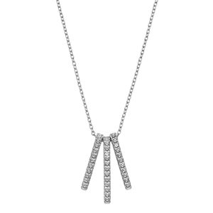 Diamond Essence Sterling Silver Diamond Accent Stick Pendant