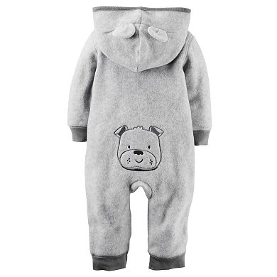 Baby Boy Carter's Embroidered Dog Fleece Coveralls