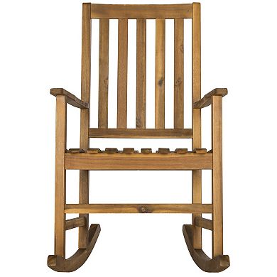 Safavieh Barstow Brown Patio Rocking Chair