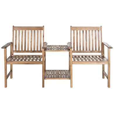 Safavieh Brea Twin Brown Patio Seating Bench