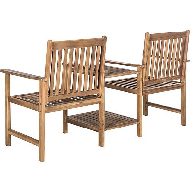 Safavieh Brea Twin Brown Patio Seating Bench