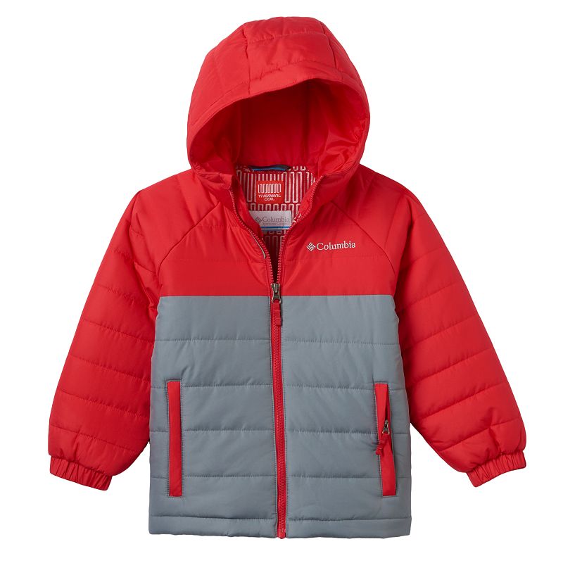 Boys 4-7 Columbia Insulated Thermal Coil Hooded Puffer Jacket, Boy's, Size: 4-5, Med Red