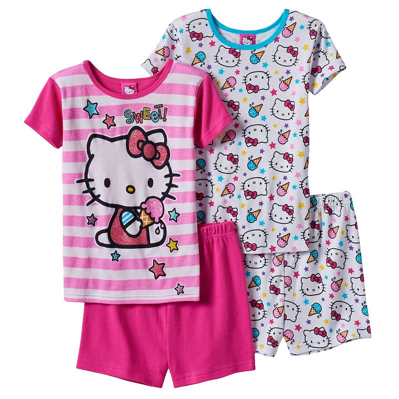 Girls 4-10 Hello Kitty Ice Cream Pajama Set, Girl's, Size: 4, Pink