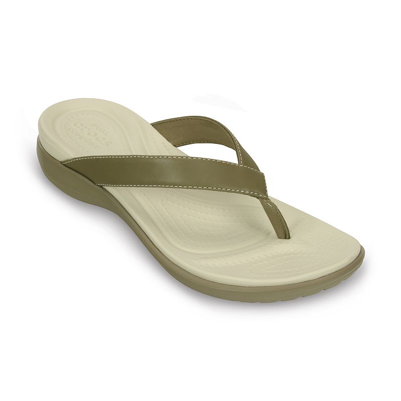 Crocs Capri V Women's Flip-Flops, Size: 5, Med Beige