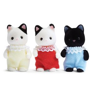 Calico Critters Tuxedo Cat Triplets