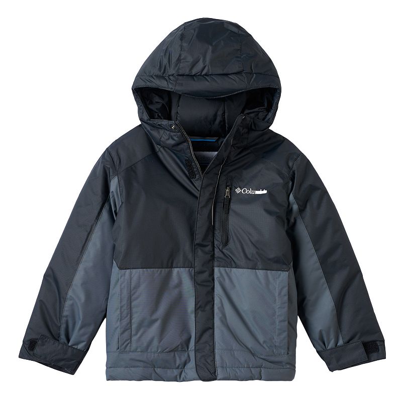 Boys 4-7 Columbia Heavyweight Hooded Jacket, Boy's, Size: 4-5, Grey (Charcoal)