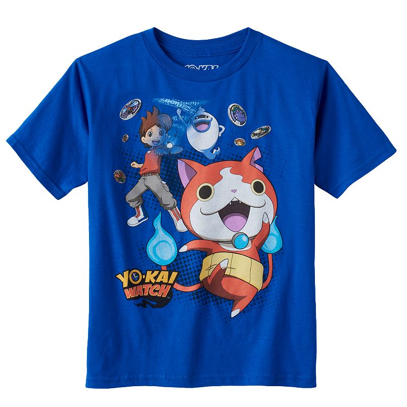 Boys 4-7 Yo-Kai Watch Nate, Jibanyan & Whisper Tee, Boy's, Size: 4, Light Blue