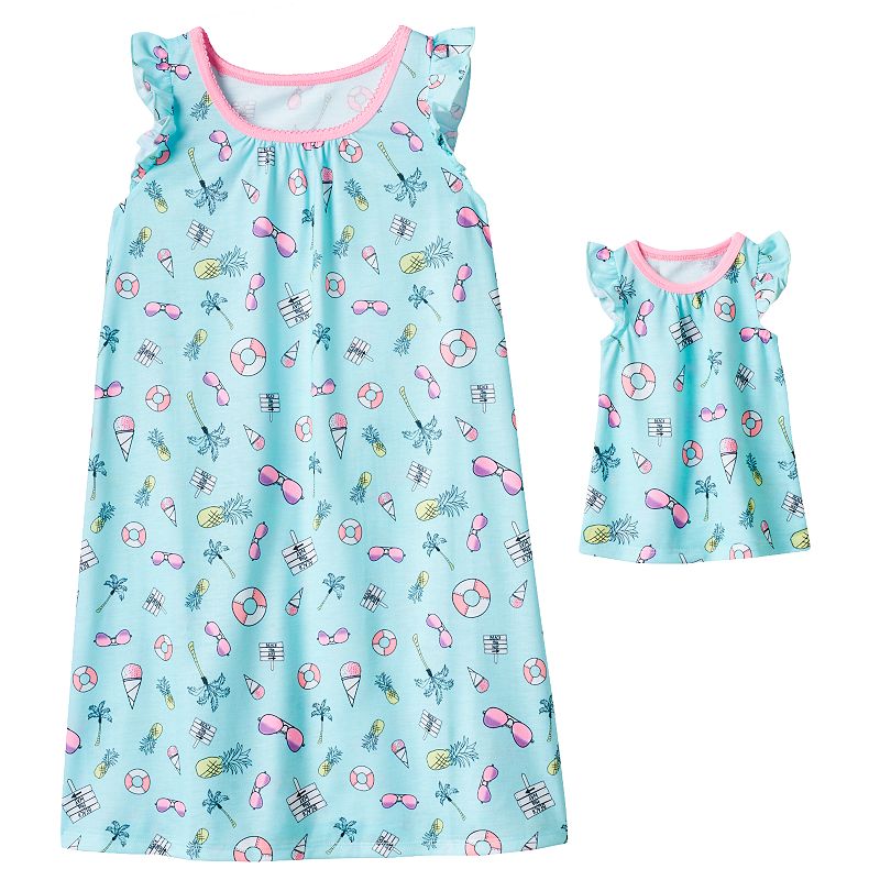 Girls Blue Short Sleeve Nightgown Kohl's