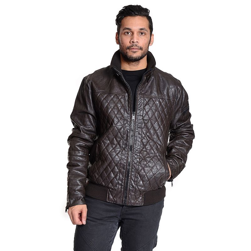 Mens Faux Leather Jacket Kohl's