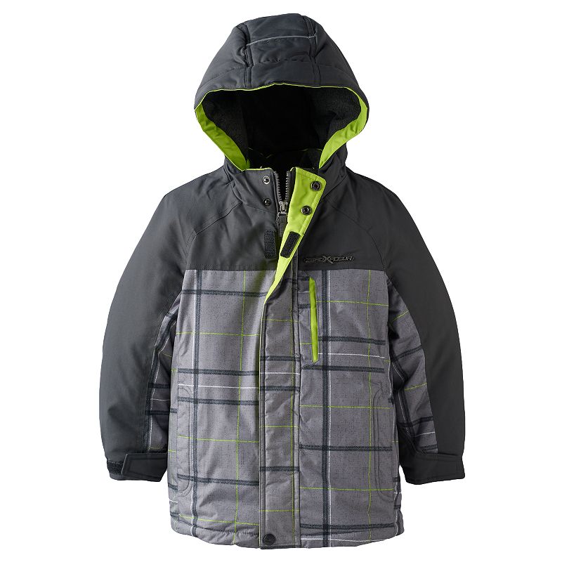 Boys 4-7 ZeroXposur Plaid 3-in-1 Contrast Systems Jacket, Boy's, Size: Small, Grey Other