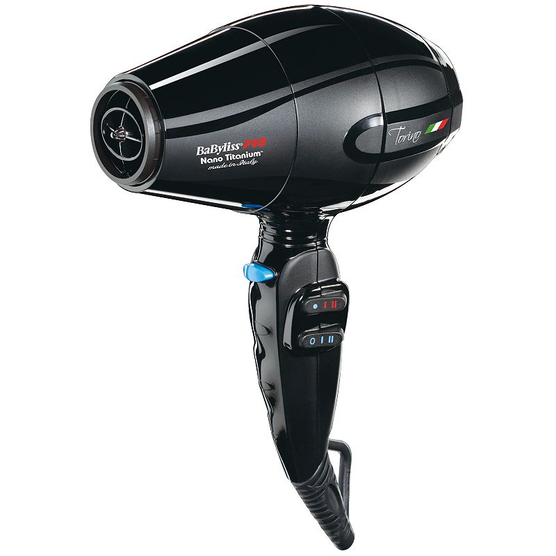 BaByliss Nano Titanium Torino Mid-Size Hair Dryer, Black