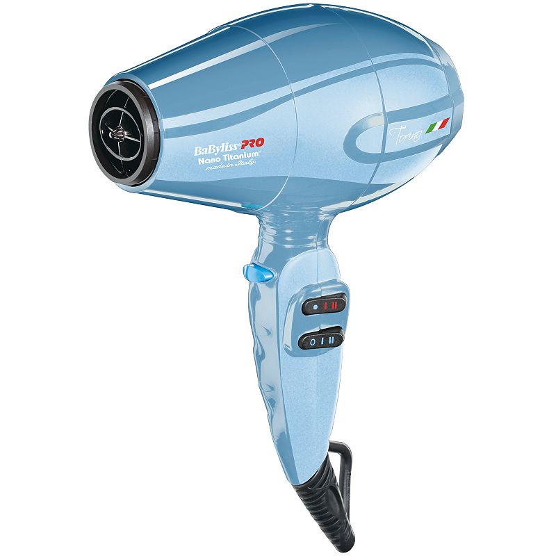 BaByliss Nano Titanium Torino Mid-Size Hair Dryer, Blue