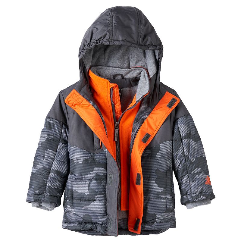 Toddler Boy ZeroXposur Heavyweight Fleece-Lined Camouflage Jacket, Size: 2T, Med Blue