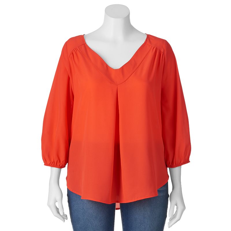 Juniors Polyester 3/4 Sleeve Top Kohl's