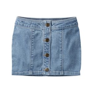 Girls 4-8 Carter's Button-Front Jean Skirt