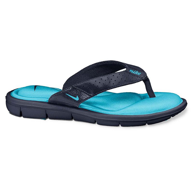 women's nike navy blue flip flops