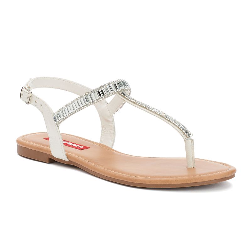 White Padded Footbed Sandals Kohl's