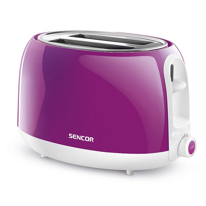 Sencor 2-Slice Electric Toaster, Purple