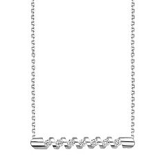 Sirena Collection 14k Gold 1/4 Carat T.W. Certified Diamond Zigzag Necklace by
