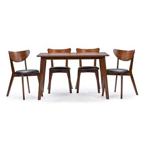 Baxton Studio Sumner Dining Table & Chair 5-piece Set