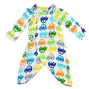 i play. Baby Boy Brights Organic Muslin Wrap Gown