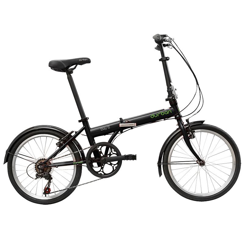 Durban Bikes Bay 6 20-in. Wheel Folding Bike, Black