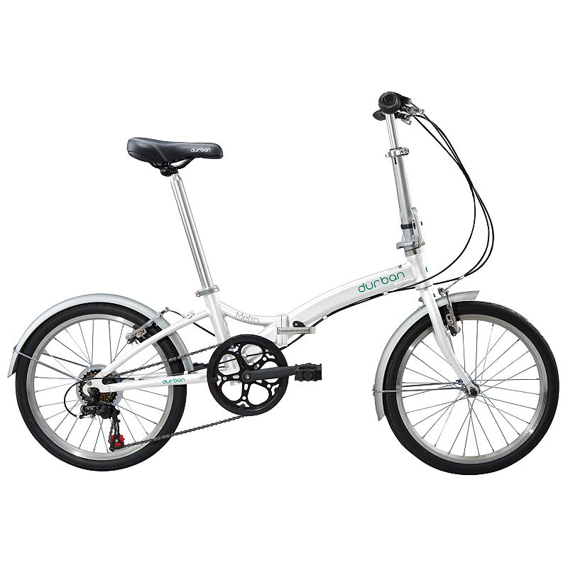 Durban Bikes Metro 20-in. Wheel White Folding Bike