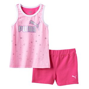 Girls 4-6x PUMA Glitter Stars Tank & Shorts Set