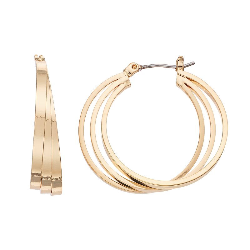 Gold Tone Womens Hoop Earrings Kohl's