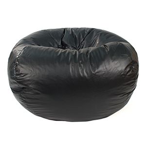 Medium Faux-Leather Bean Bag Chair