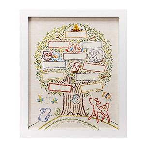 C.R. Gibson Whimsical Faux-Stitched Family Tree Frame