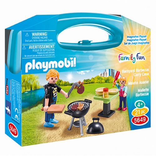 Playmobil Backyard Barbecue Carrying Case Playset - 5649