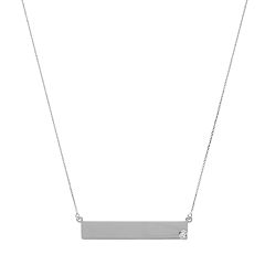 14k Gold Diamond Accent 35 mm Bar Necklace by