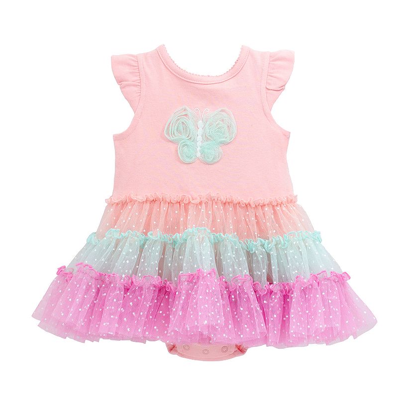 Baby Girl Mini Muffin Tutu Bodysuit Dress, Size: 6-9 Months, Orange Oth