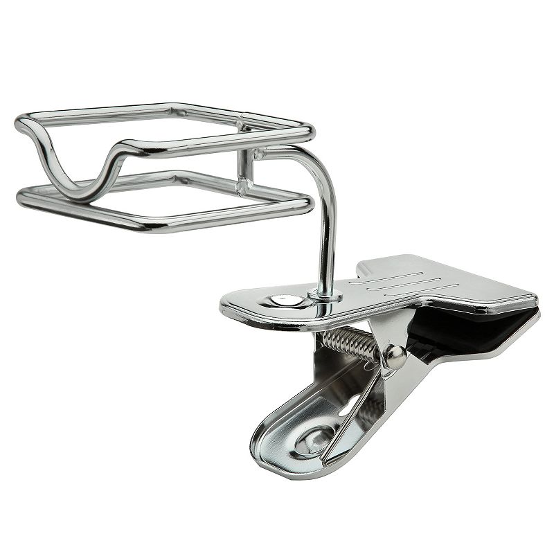 Taymor Clamp-On Hair Dryer and Flat Iron Holder, Grey
