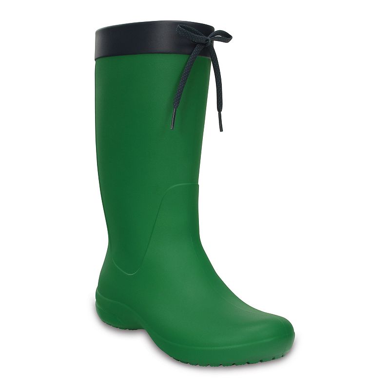 Crocs Freesail Women's Waterproof Rain Boots, Size: 7, Med Green