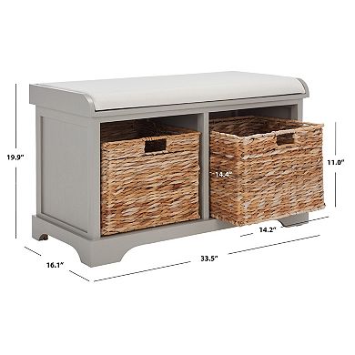 Safavieh Freddy Wicker Storage Bench