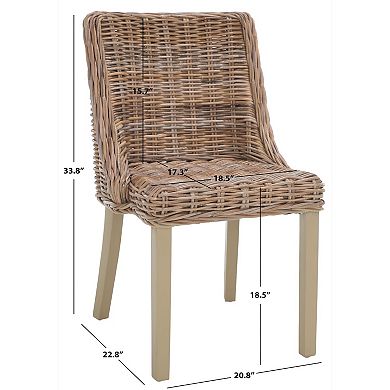 Safavieh Caprice Wicker Dining Chair 2-piece Set