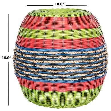 Safavieh Nikos Wicker Barrel Stool