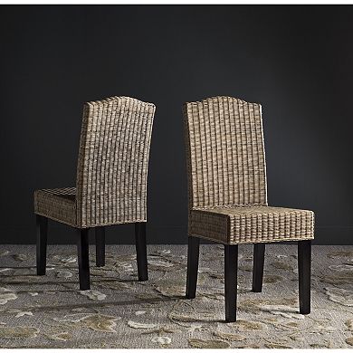 Safavieh Odette Wicker Dining Chair 2-piece Set