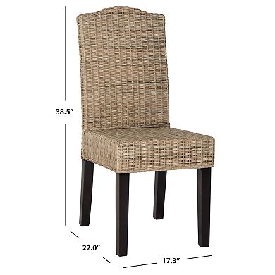 Safavieh Odette Wicker Dining Chair 2-piece Set