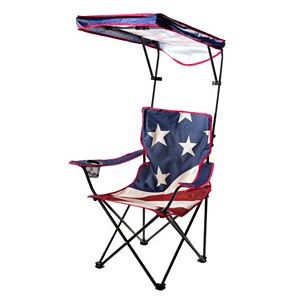 Quik Shade US American Flag Canopy Camp Chair